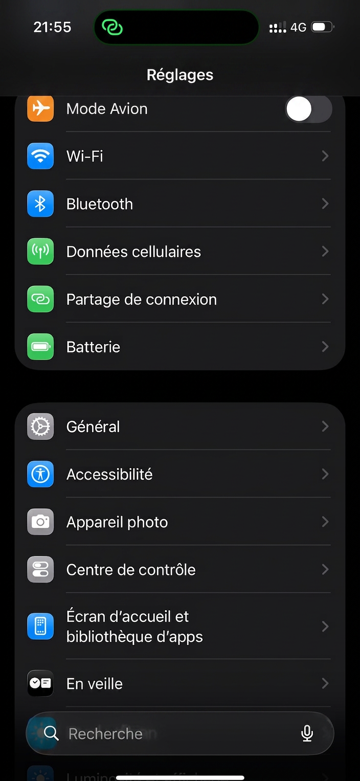 1. Ouvrez Réglages → Données cellulaires