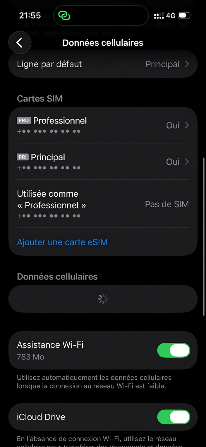 2. Appuyez sur "Ajouter une carte eSIM"